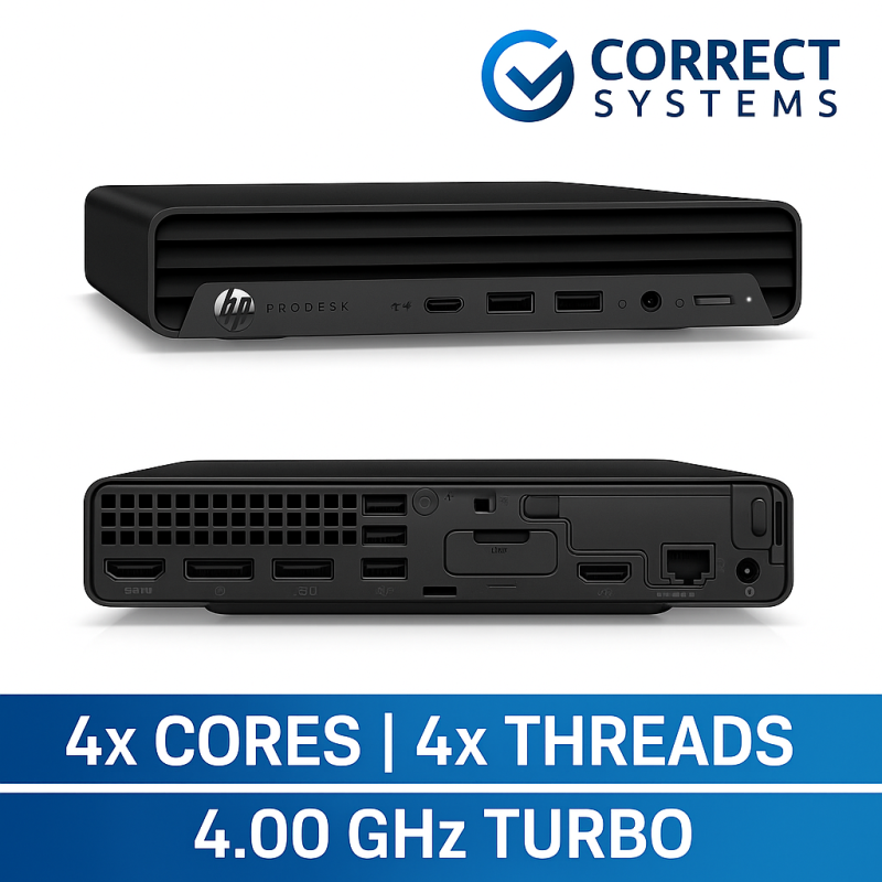 HP ProDesk 405 G6 Mini PC   AMD Ryzen 3  8GB / 256GB SSD / Windows 11 Pro