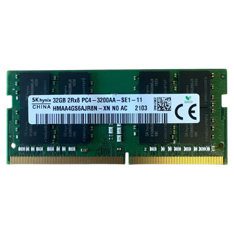SK hynix 32GB DDR4 3200 MHz SO-DIMM 2Rx8 HMAA4GS6AJR8N-XN